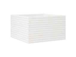 Garden Planter, Garden Planters Vidaxl Branco Madeira De Pinho (80 X 80 X 45.5 Cm)
