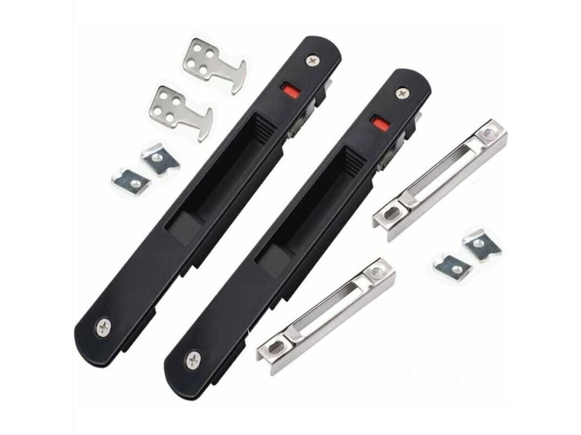 Fechadura De Gancho Para Porta Correr, 2 Peças, Moderna E Simples, Portas Janelas, Compatível Com Vidro Correr.
