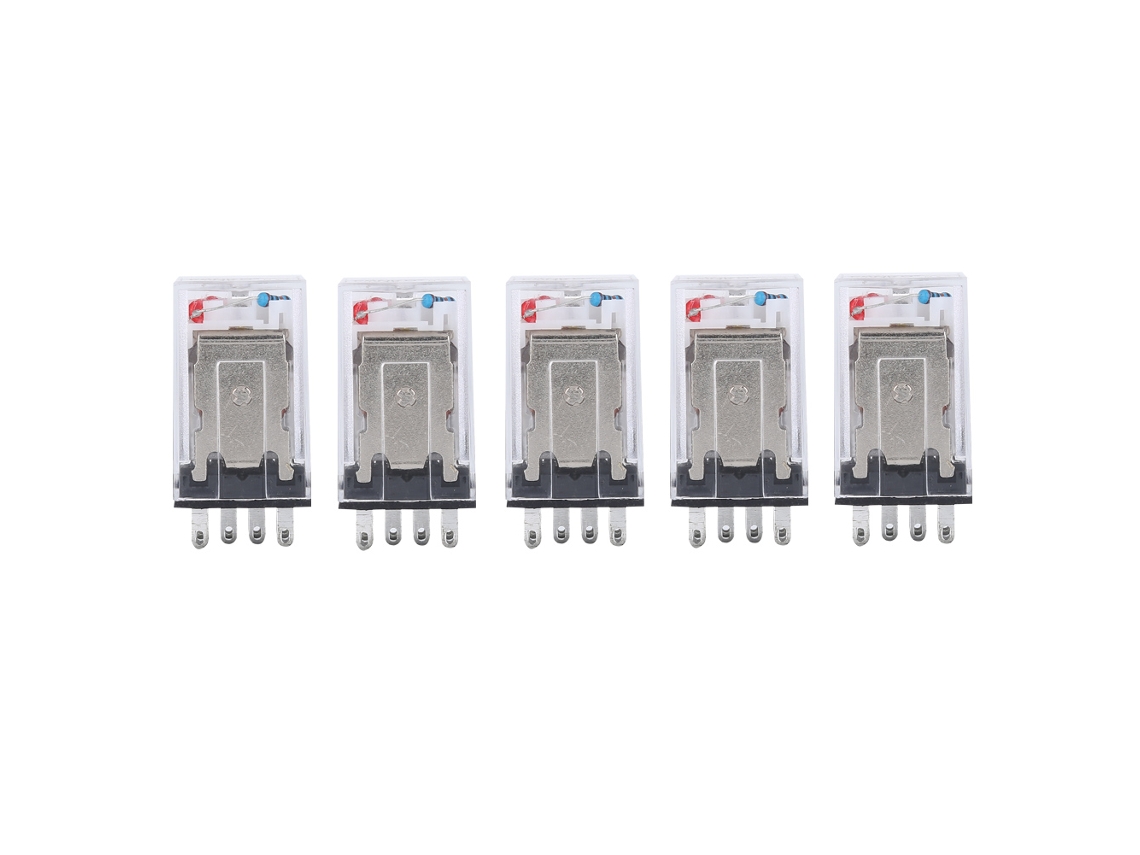 Laxiscreed Relé Eletromagnético Dc 12v 5a 14 Pinos 4pdt Para Automação E Circuitos