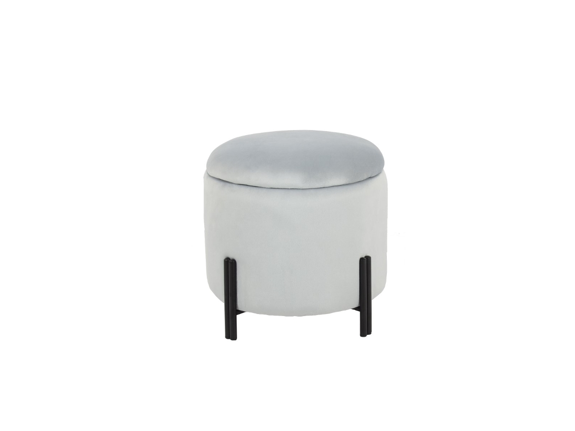 Repousa-Pés DKD HOME DECOR (Cinzento - Metal - 44 x 44 x 42 cm)