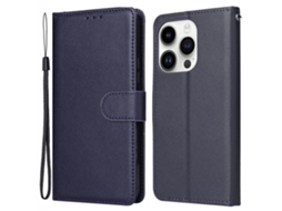 Capa Para Iphone 14 Pro Max Pele Sintética Azul