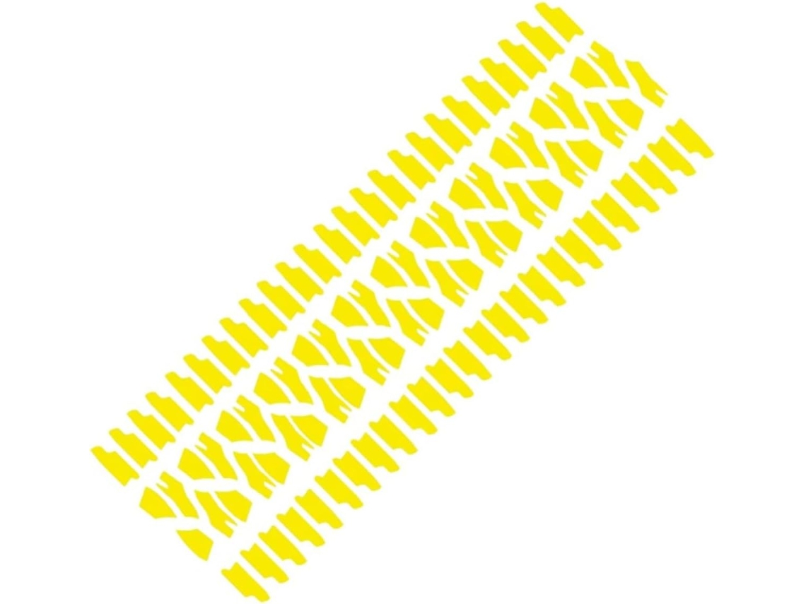 Adesivo amarelo em PVC para carros, à prova d'água e resistente ao desgaste.