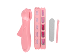 Kit De Arte Em Unhas Para Crianças Com Máquina De Estampa, Lixa, Glitter E Adesivos Diy
