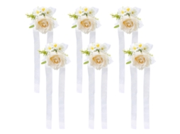 Conjunto de 6 Corsages de Punho de Champagne LAXISCREED