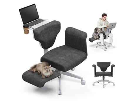 Cadeira De Postura Multipostura Newtral Fb Dg Freedom X Com Apoio De Braço Cinza Escuro