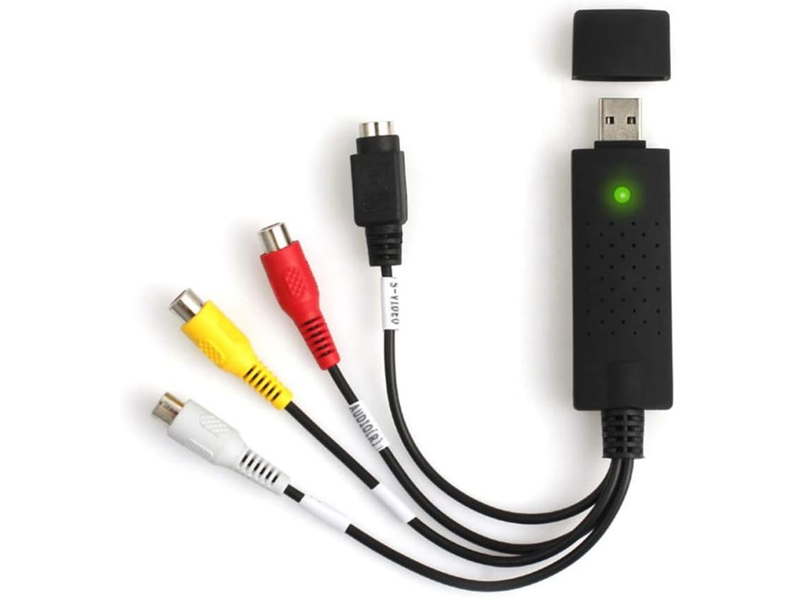 1 Conjunto De Conversor Usb 2.0 Vhs Para Dvd Com Captura Áudio E Vídeo, Cabo Rca Para Windows 10xh