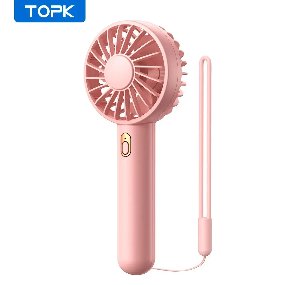(rosa) Mini Ventilador Portátil Recarregável Via Usb De 1800 Mah
