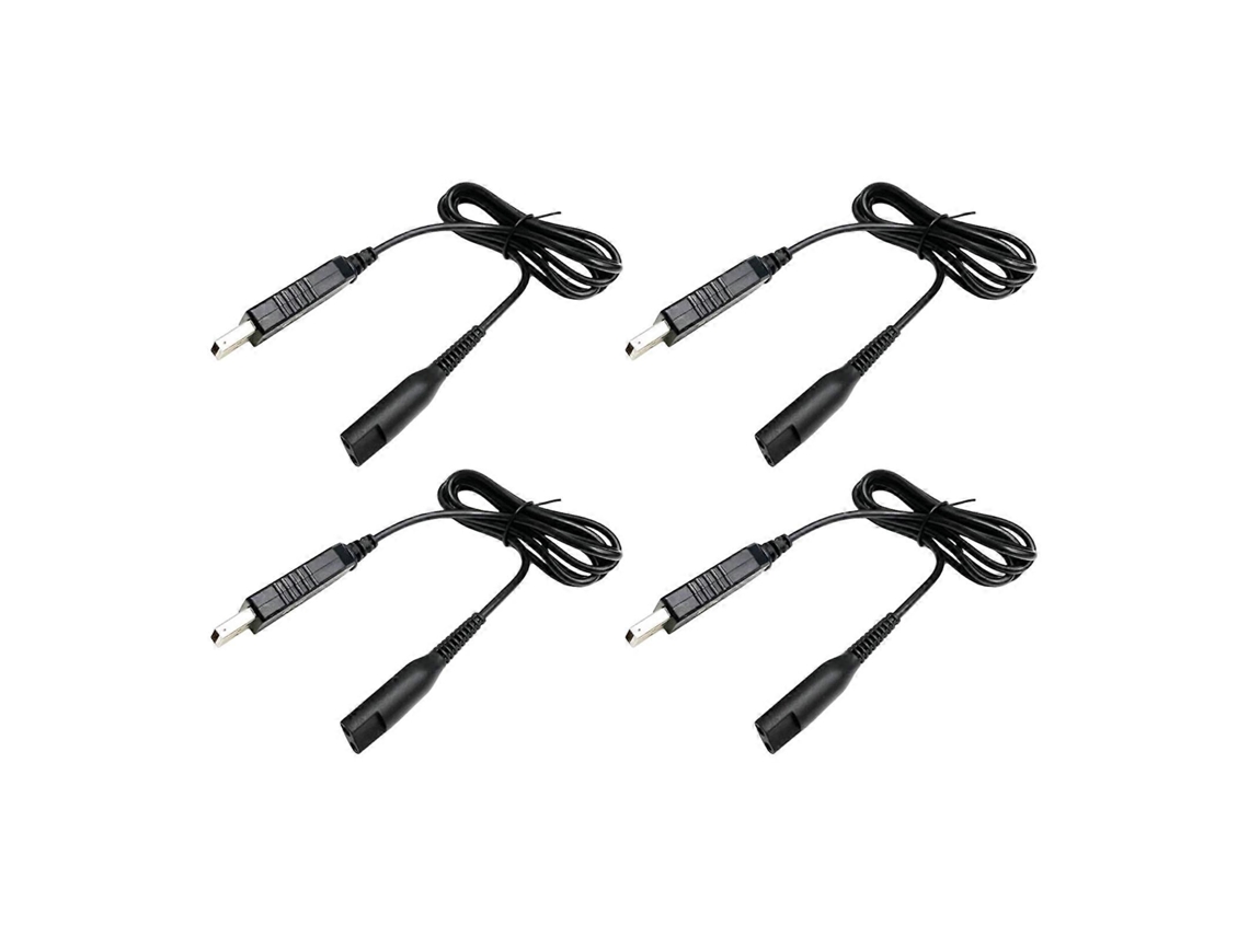 Cabos De Carregamento Usb (pacote Com 2), 1,2m, Pvc E Cobre, Compatíveis Com Ferramentas De Barbeamento
