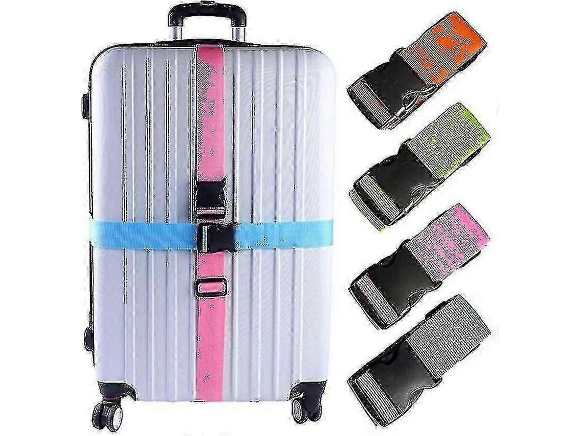 4 Correias Ajustáveis Para Malas, 74x2 Polegadas, Cinto De Segurança Para Viagem