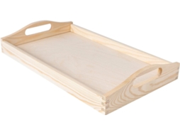 Lurelia Bandeja De Madeira Retangular 39,5 X 24 X 6,3 Cm Para Servir E Decorar