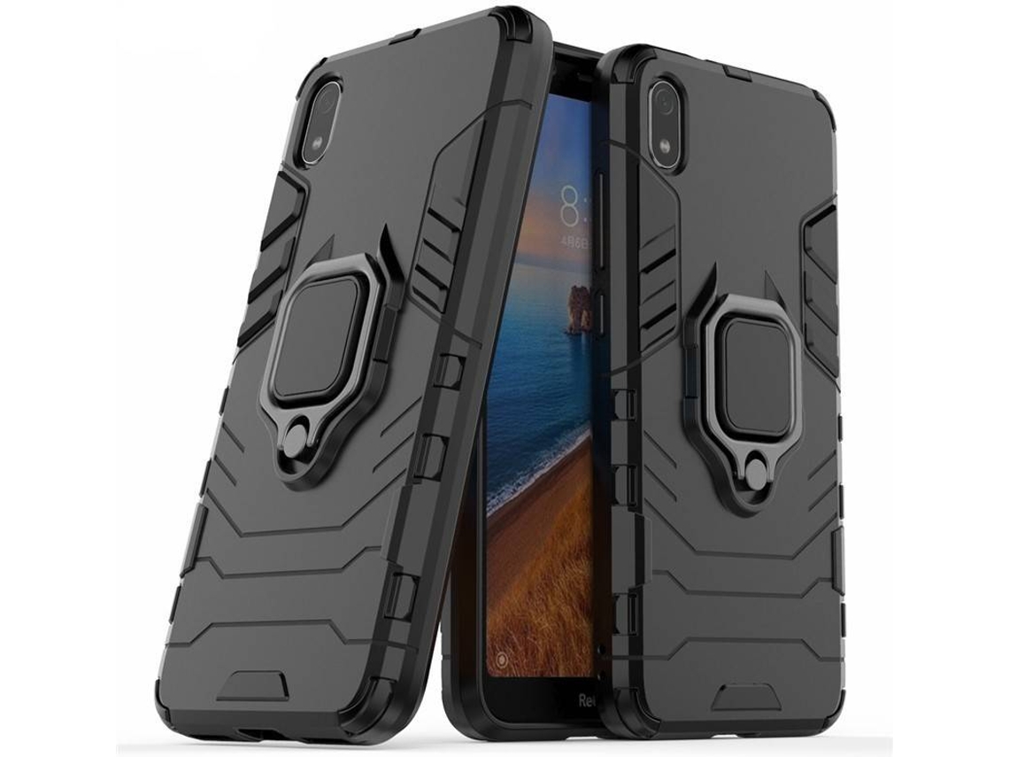 Capa Xiaomi Redmi 7A Military Defender Ring Anti-Impacto Preto