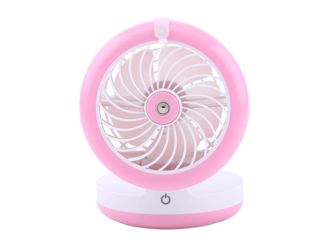 Ventoinha Usb Mini Com Spray De Resfriamento Da Laxiscreed, Ar Portátil, Rosa