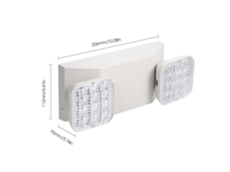 Lanterna de emergência led de duas cabeças ajustáveis 1800mah parede residencial comercial | S/MARCA
