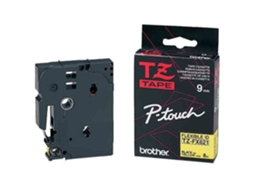 Fita Extra Forte Tze S651 Brother 24mm Fita Preta Sobre Amarela