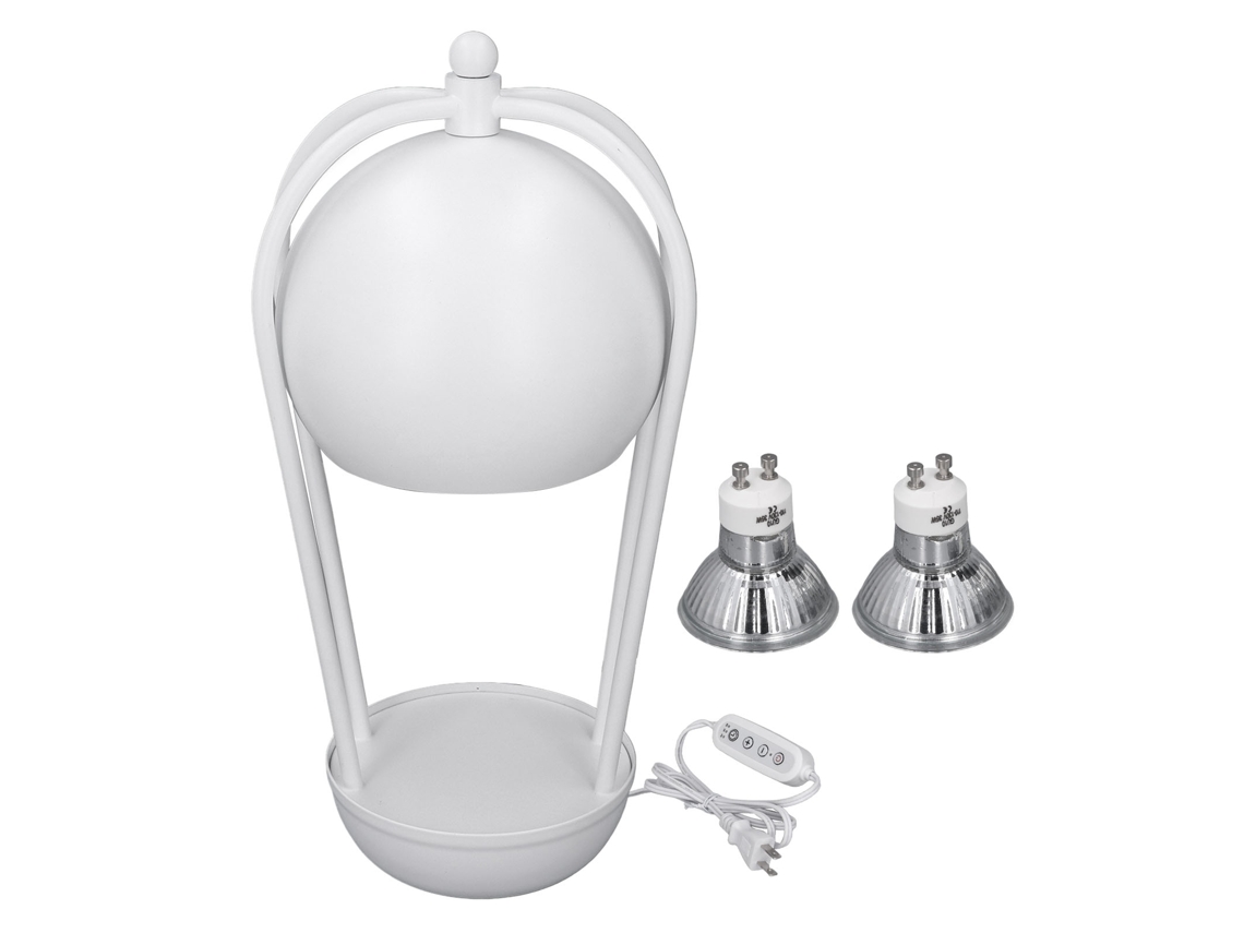 Lâmpada aquecedora de velas com timer 2h, 4h, 8h, regulável, 2 lâmpadas GU10 35W luz quente S/MARCA