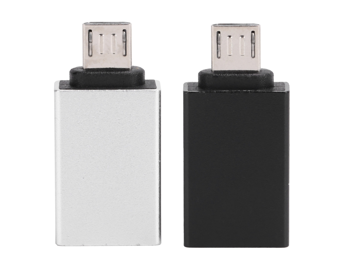 2 Adaptadores Conversores USB Micro OTG para Transferência de Dados, Carregamento de Móveis, Portáteis e Consoles | S/MARCA