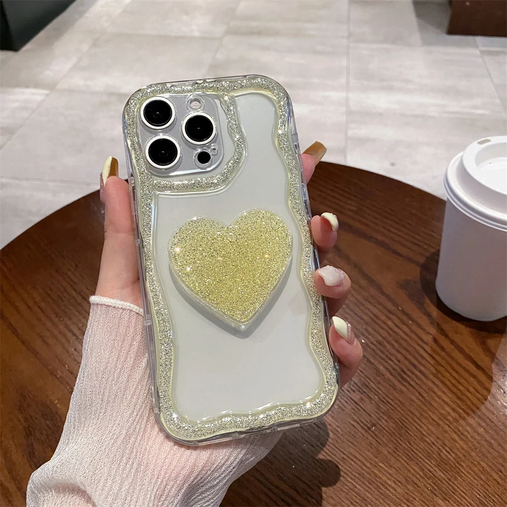 Capa Para Iphone 13 Pro, Amarela, Com Suporte E Proteção Contra Impactos.