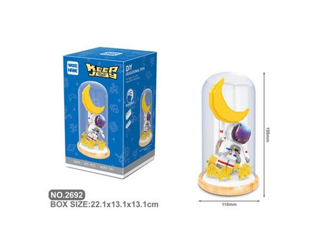 Boneco GAATPOT Micro Rocket Building Blocks Space Satellite Astronaut Figure Diamond Bricks Constructor Montessori Toys For Children With Guard
