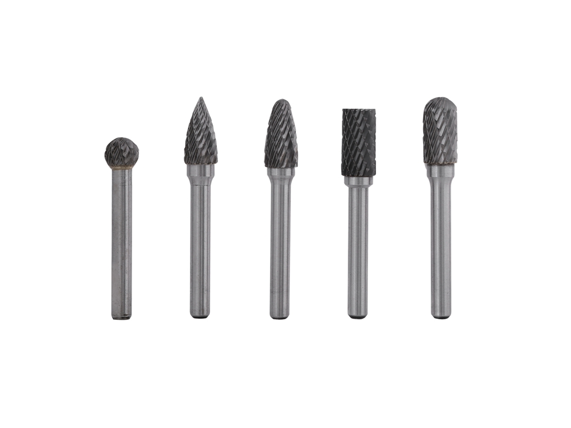 Kit De 5 Brocas De Tungstênio Aço Para Fresar, Mangueira 6mm, Cabeça 10mm, Ferramenta Rotatória