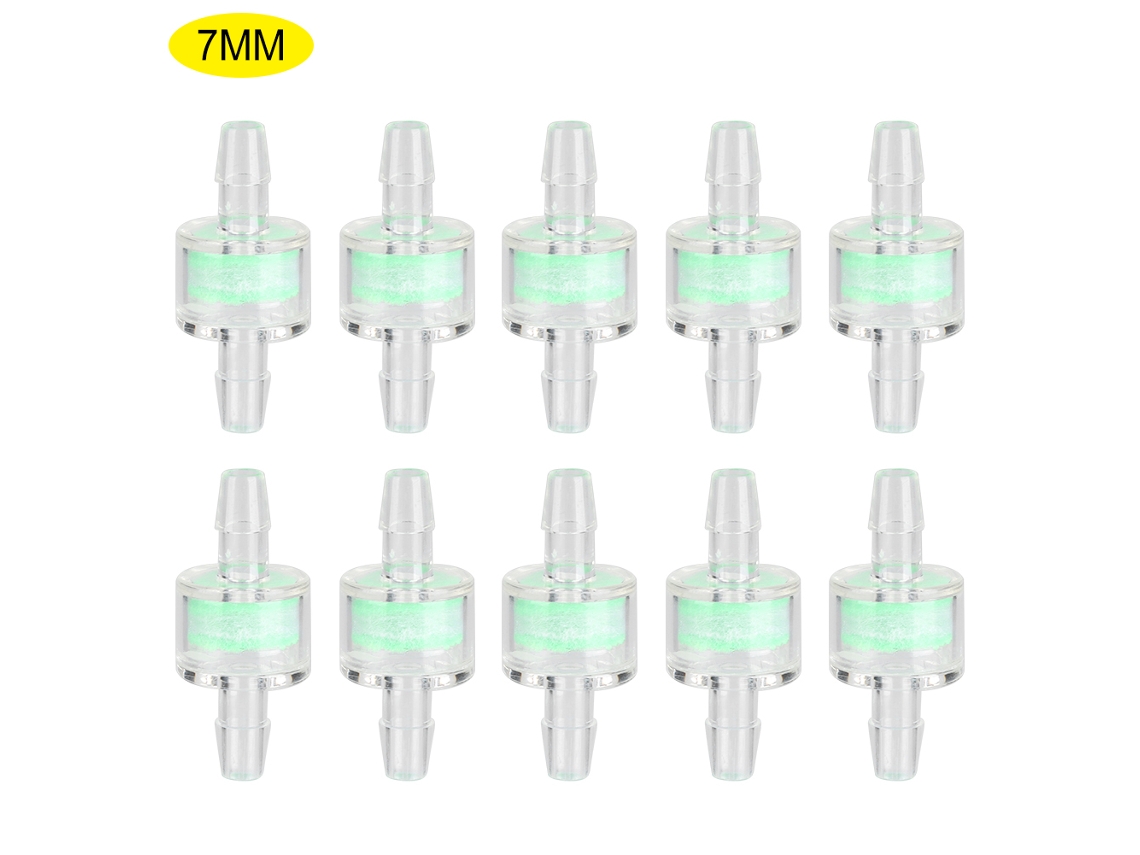 10 Peças De Filtro De Refrigeração Por Água Transparente De 7mm Para Pc Luz Dourada
