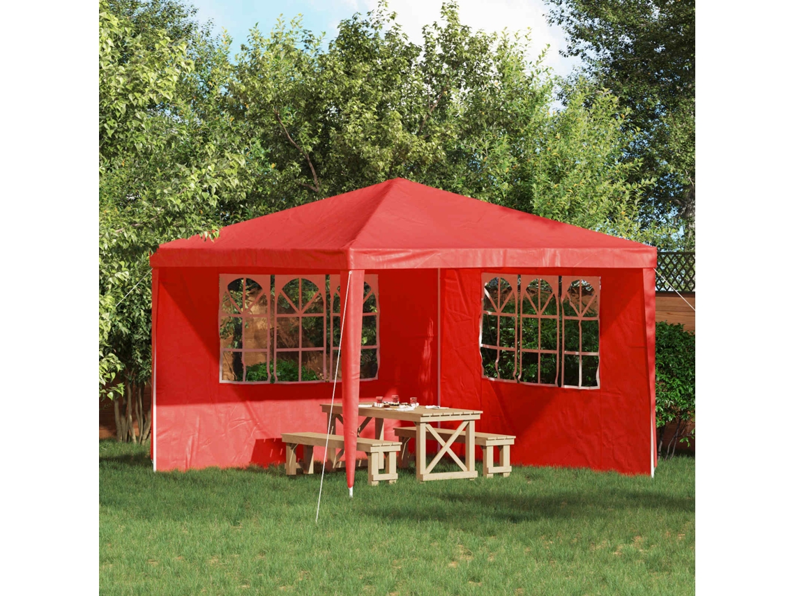Vidaxl Lateral De Tenda Para Festa 2 Unid. 300 X 195 Cm Vermelho