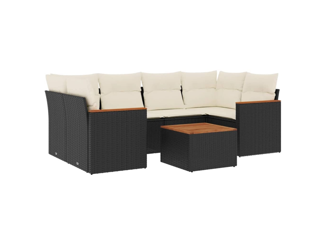 Garden Sofa Set, Garden Sofa Sets Vidaxl Preto Rattan / Vime (n/a)
