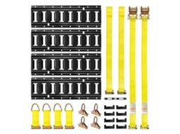 Kit De 4 Trilhos De Fixação E Track De 396.2 Mm 21 Acessórios Cor Preta Vevor