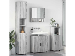 Vidaxl Conjunto De Móveis Para Banheiro 4 Unid. Cinza Sonoma