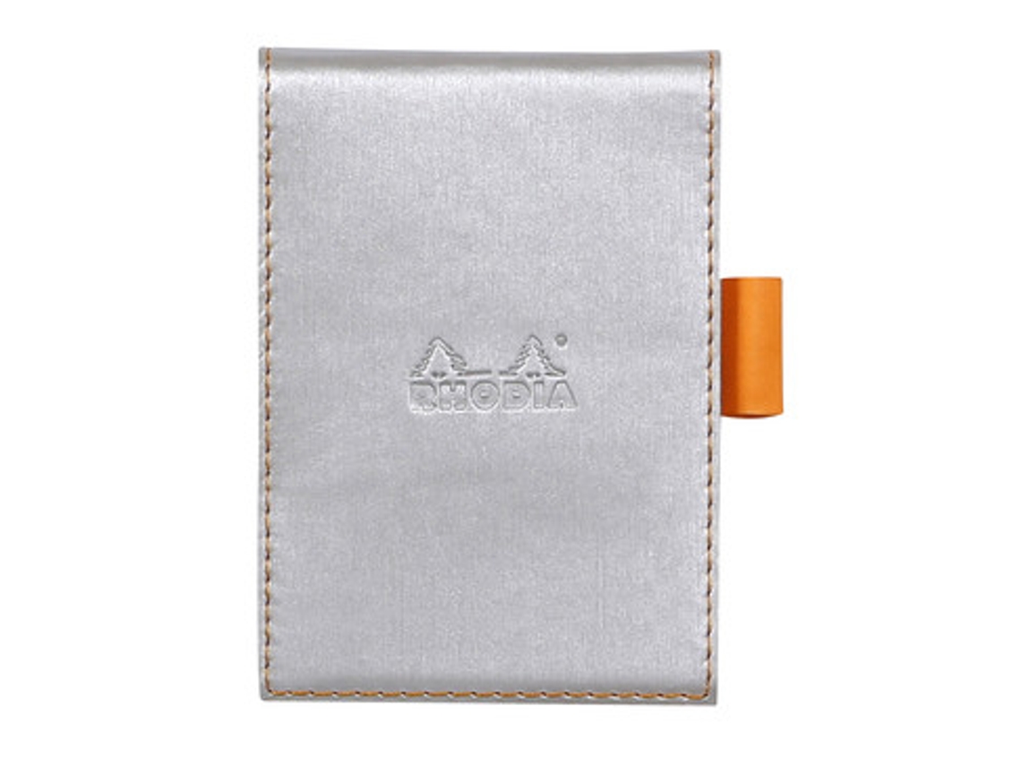 RHODIA Notepad Cover Notepad N11 Notebook e Bloco A7 80 Folhas Prata