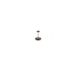 Luminária De Mesa Led Zafferano Swap Mini Pro Corten Recarregável E Regulável 2200 2700 3000k 2w Alumínio Ip65