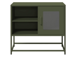 Vidaxl Móvel De Tv 68x39x60,5 Cm Aço Verde Azeitona