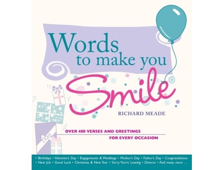 Livro Words to Make You Smile: Over 400 Verses and Greetings for Every Occasion Richard Meade (Inglês)