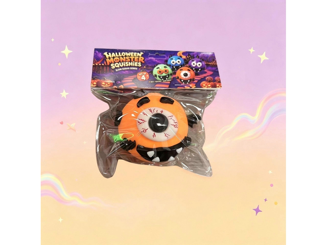 Brinquedo Squishy De Monstro De Halloween, Design De Apertar Em Tpr Macioorange