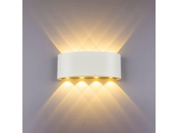 Lâmpada De Parede Led Moderna 8w Alumínio Impermeável Ip65 Foco Branco Quente Aplique De Parede