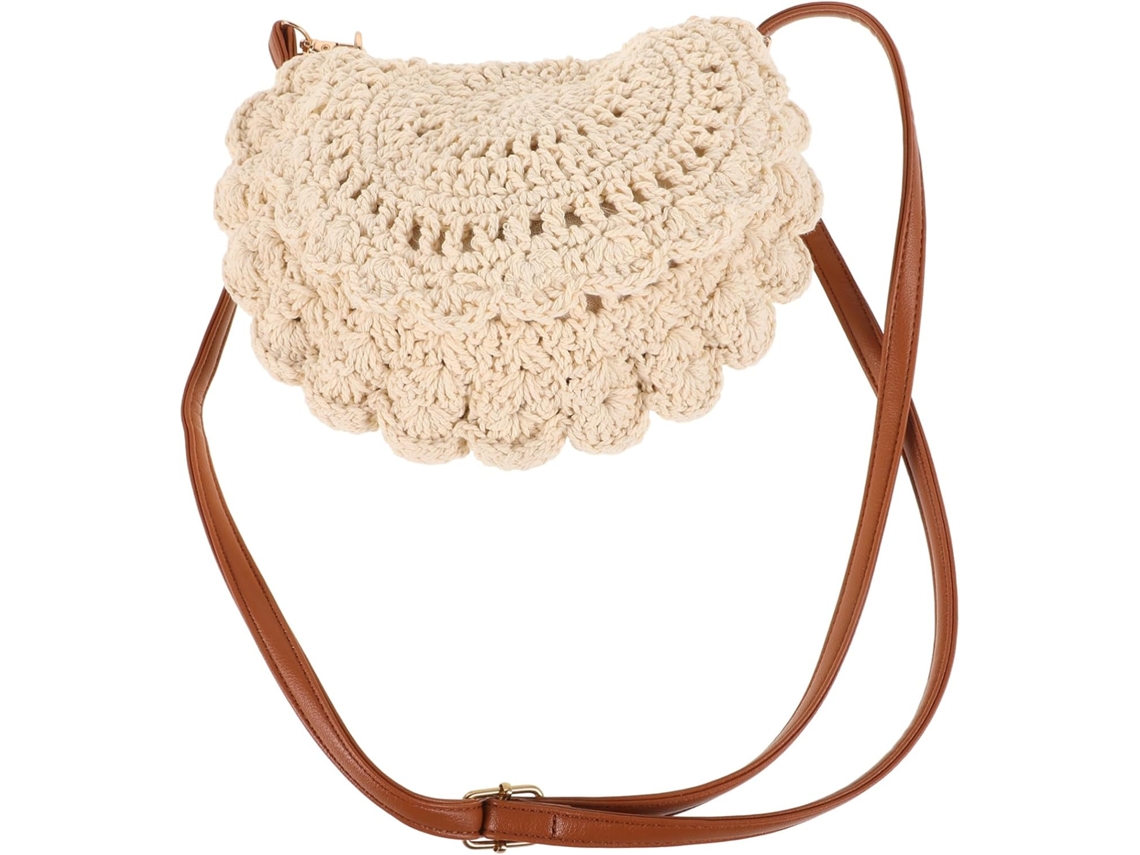 Bolsa De Ombro Ajustável Em Algodão Trançado Para Mulheres, Ideal Para Passeios Na Praia.