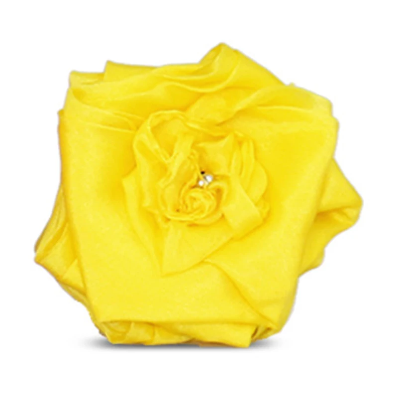 (amarelo) Adereço Mágico De Seda Para Rosa: Transforma Instantaneamente Um Lenço De Seda Em Uma Rosa.