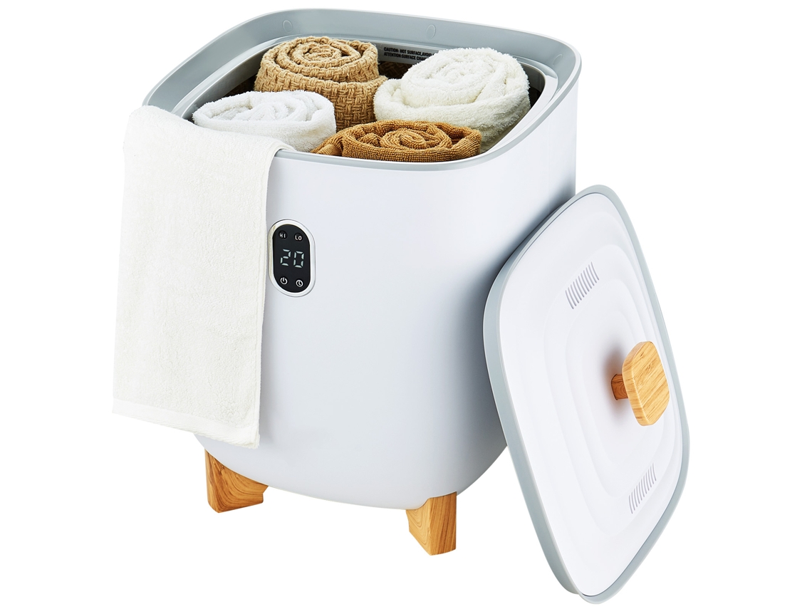 Aquecedor de Toalhas com Tela Led, Colunas, Temporizador, 25 min, Banheiro