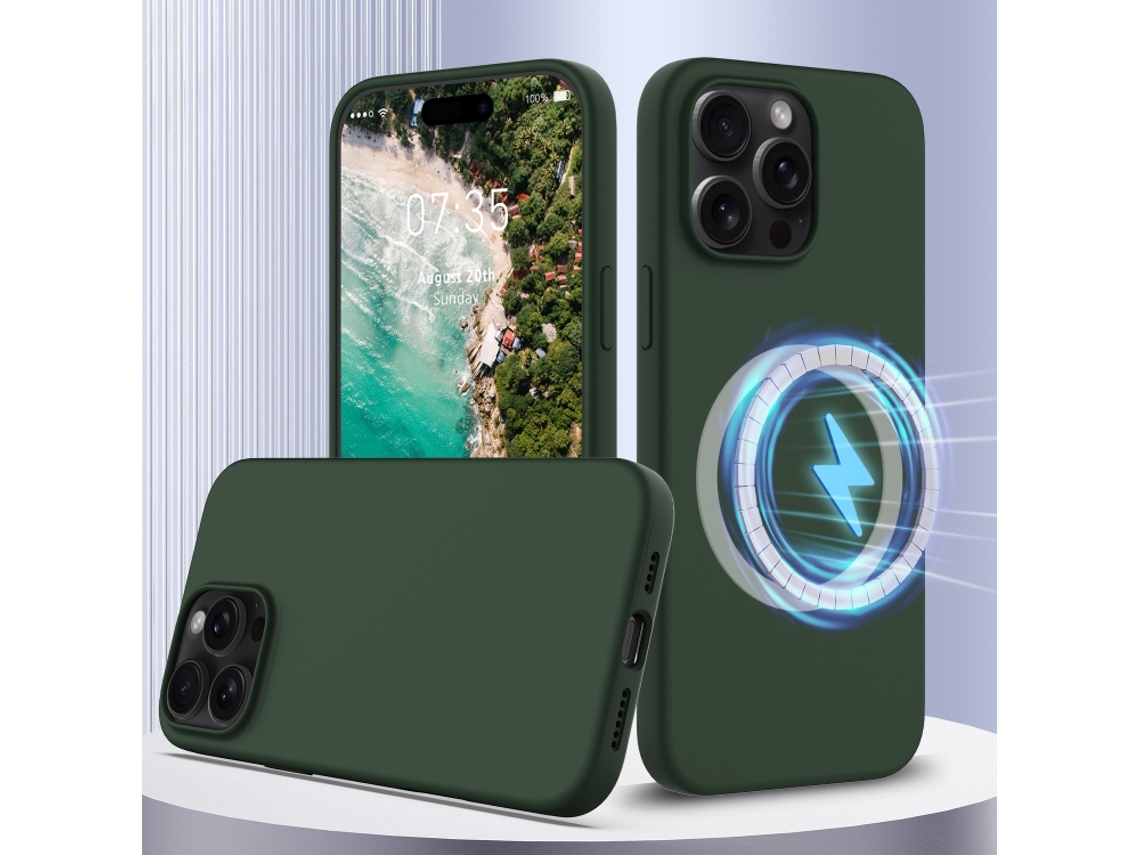 Capa De Silicone Com Magsafe Para Iphone 16 Pro Max - À Prova De Choque E Resistente A Quedas