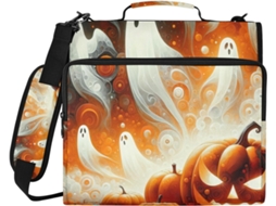 Organizador De Bolsa Halloween Specter Spooky Com 3-argolas, Em Poliéster Resistente À Água E Com Bolso Laptop