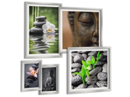 Conjunto De Pinturas Atmosfera Relaxante Zen Espelharte (5 Peças)