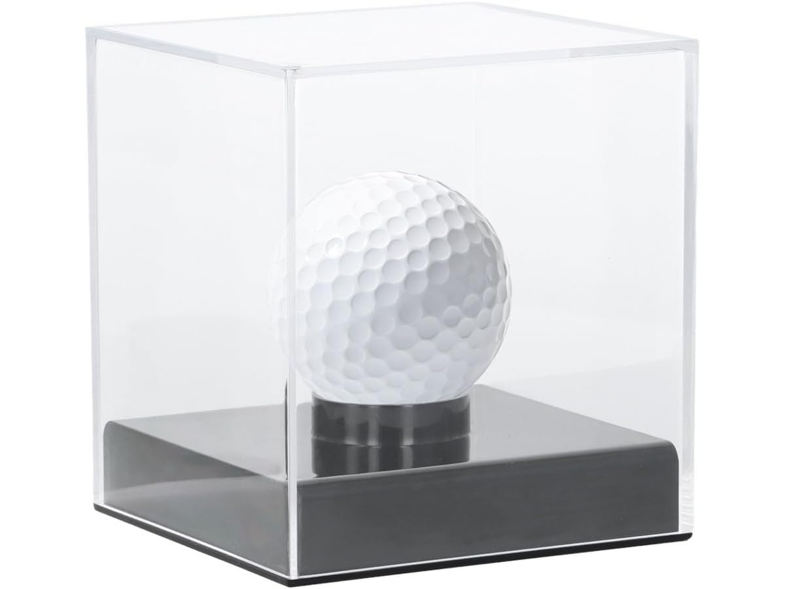 Vitrine Transparente Besportble para bolas de golfe, suporte à prova de poeira, S/MARCA