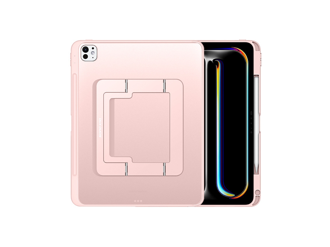 Capa Para Hexinyigjly (2026/2025/2024)ipad Air 11polegadas M4/m3/m2 , Suporte Ajustável Em Vários Ângulos Rosa