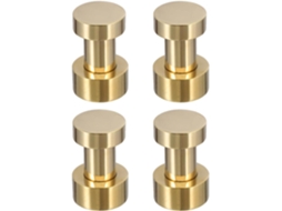 Conjunto De 4 Ganchos Banheiro Em Cobre Dourado Para Pendurar Toalhas