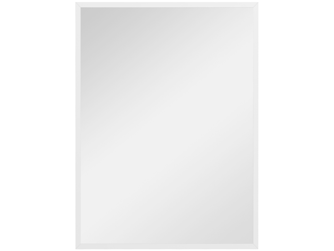 Espelho Retangular Parede 60x80cm Moldura Mdf, Banheiro/sala/quarto, Branco
