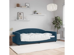 Vidaxl Sofá-cama 90x200 Cm Veludo Azul