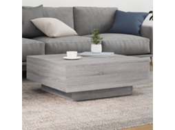 Vidaxl Mesa De Centro 80x80x31 Cm Contraplacado Cinzento Sonoma