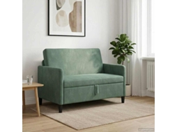 Vidaxl Sofa Com Armazenamento Verde Do Mar 122 X 78 X 87 Cm Poliéster