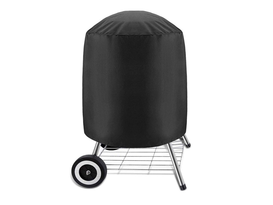 KOFIHETY Capa Para Churrasqueira De Carvão Redonda, À Prova Dágua, Para Cozedor Vertical Ou Fumante Externo, Preto, 2 Tamanhos