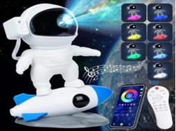 Lurelia Projetor De Estrelas Astronauta, Controlo Remoto, Usb, Led, Dimerizável, Céu Estrelado