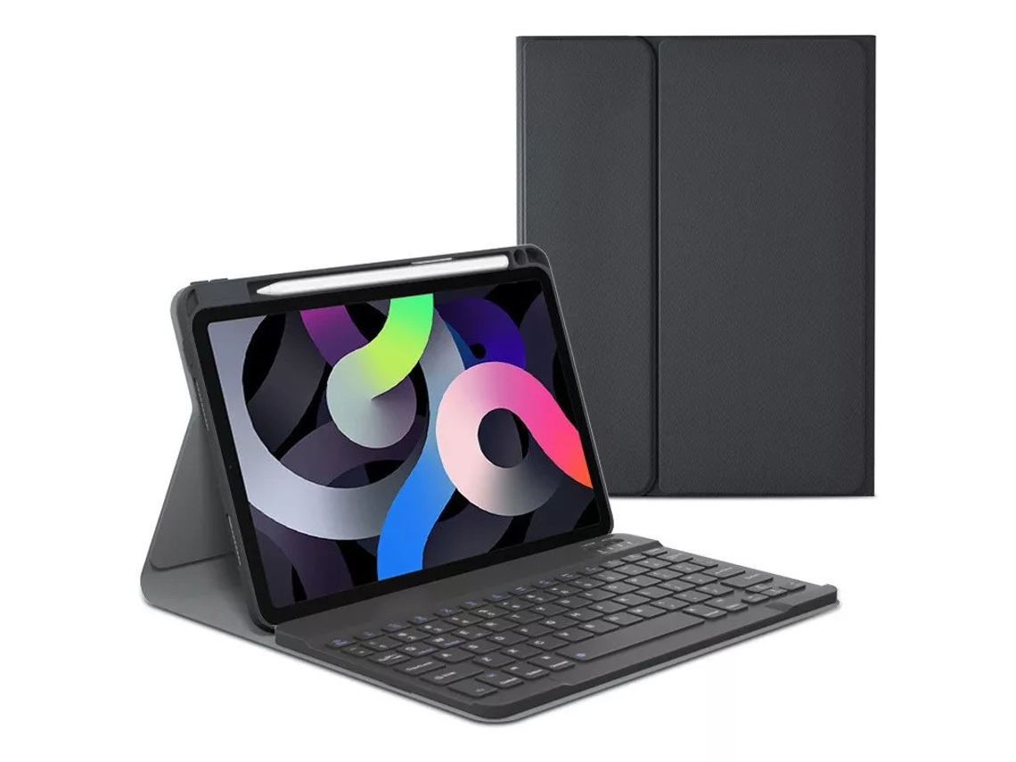 Capa de Teclado Bluetooth para iPad Air 3 com Estojo de Couro de Pano XIAOMOYU